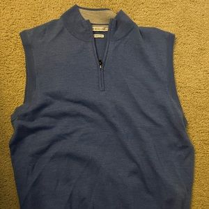 Peter Millar Merino Wool Blue High Neck Vest. Medium MF14S54. New, never worn.